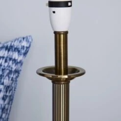 Fluted Candlestick Antique Brass Table Lamp Base 11 Fluted Candlestick Antique Brass Table Lamp Base -Dunelm 1000001182 alt03