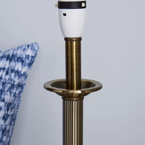 Fluted Candlestick Antique Brass Table Lamp Base 6 Fluted Candlestick Antique Brass Table Lamp Base - Image 4