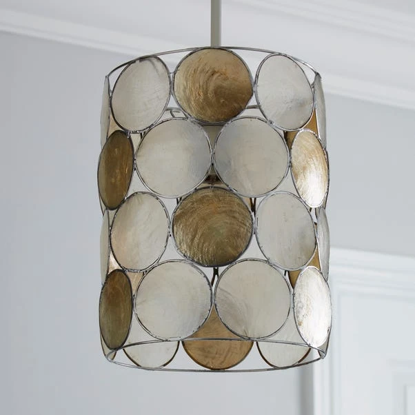 Capiz Champagne Easy Fit Pendant Shade 4 Capiz Champagne Easy Fit Pendant Shade - Image 2