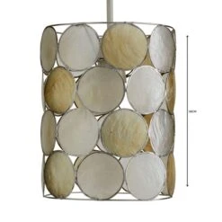 Capiz Champagne Easy Fit Pendant Shade 9 Capiz Champagne Easy Fit Pendant Shade -Dunelm 1000003740 alt04