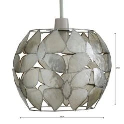 Butterfly Capiz Easy Fit Pendant Shade -Dunelm 1000018784 alt04
