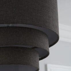 Henna 3 Tier Faux Linen Lamp Shade -Dunelm 1000050244 alt02