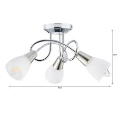 Smithson 3-Light Chrome Semi Flush Ceiling Light -Dunelm 1000056116 alt06