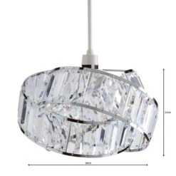 Lilia Acrylic Clear Easy Fit Pendant Shade 9 Lilia Acrylic Clear Easy Fit Pendant Shade -Dunelm 1000070584 alt04