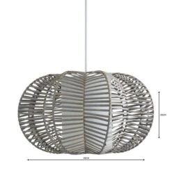 Weave Wicker Natural Easy Fit Pendant Shade 9 Weave Wicker Natural Easy Fit Pendant Shade -Dunelm 1000084217 alt04