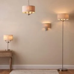 Preston Ivory Linen Shaded Wall Light 18 Preston Ivory Linen Shaded Wall Light -Dunelm 1000093247 alt01