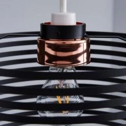 Kiel Black Easy Fit Pendant Shade 9 Kiel Black Easy Fit Pendant Shade -Dunelm 1000093328 alt02