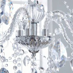 Marie Therese Chrome Integrated LED 5 Light Chandelier 11 Marie Therese Chrome Integrated LED 5 Light Chandelier -Dunelm 1000111924 alt02