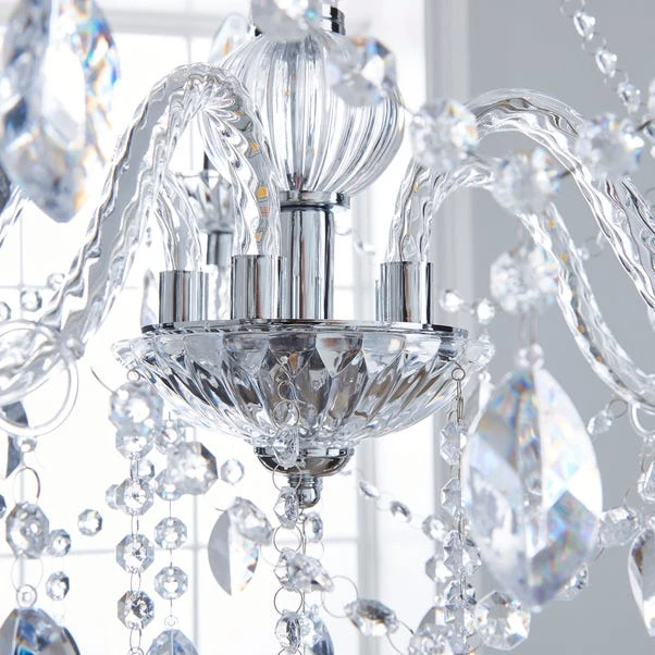 Marie Therese Chrome Integrated LED 5 Light Chandelier 5 Marie Therese Chrome Integrated LED 5 Light Chandelier - Image 3