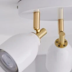 Clio 3 Light White Semi Flush Spotlight -Dunelm 1000119711 alt02