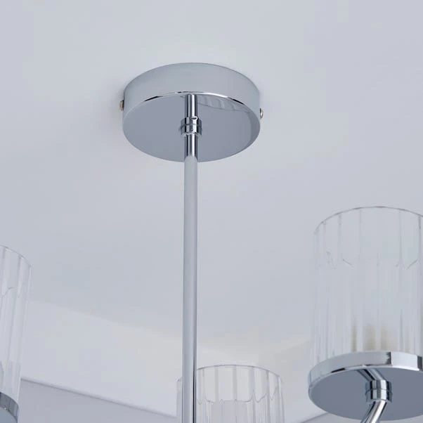 Mavia 3 Light Glass Bathroom Semi Flush Ceiling Light 6 Mavia 3 Light Glass Bathroom Semi Flush Ceiling Light - Image 4