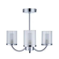 Mavia 3 Light Glass Bathroom Semi Flush Ceiling Light 13 Mavia 3 Light Glass Bathroom Semi Flush Ceiling Light -Dunelm 1000119719 alt05