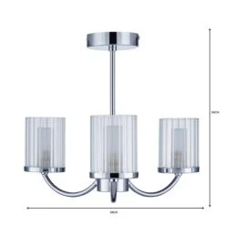 Mavia 3 Light Glass Bathroom Semi Flush Ceiling Light 14 Mavia 3 Light Glass Bathroom Semi Flush Ceiling Light -Dunelm 1000119719 alt06