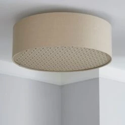 Kirsty Shade Taupe Flush Ceiling Light 7 Kirsty Shade Taupe Flush Ceiling Light -Dunelm 1000119785 alt01