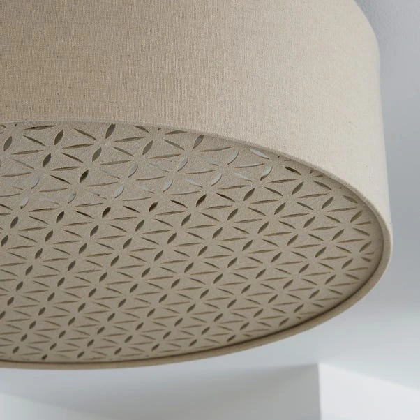 Kirsty Shade Taupe Flush Ceiling Light 5 Kirsty Shade Taupe Flush Ceiling Light - Image 3