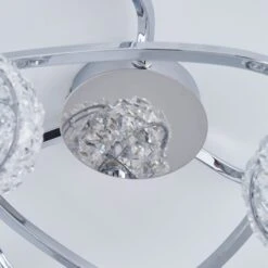 Cecilie 3 Light Crystal Semi Flush Ceiling Light -Dunelm 1000119787 alt03