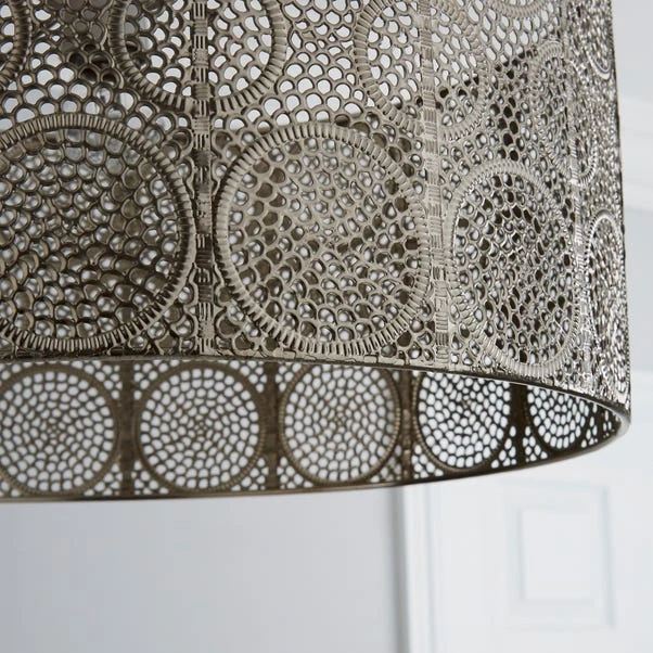 Manila Nickel Easy Fit Pendant Shade 5 Manila Nickel Easy Fit Pendant Shade - Image 3
