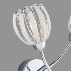 Rosa 2 Light Chrome Wall Light -Dunelm 1000137329 alt02