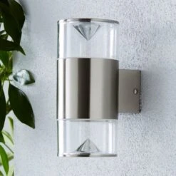 Aden 2 Light Steel Outdoor Wall Light 10 Aden 2 Light Steel Outdoor Wall Light -Dunelm 1000137345 alt01