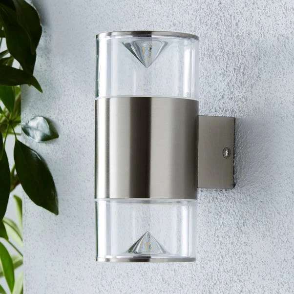 Aden 2 Light Steel Outdoor Wall Light 4 Aden 2 Light Steel Outdoor Wall Light - Image 2