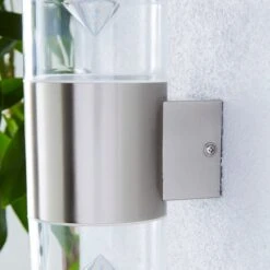 Aden 2 Light Steel Outdoor Wall Light 11 Aden 2 Light Steel Outdoor Wall Light -Dunelm 1000137345 alt02
