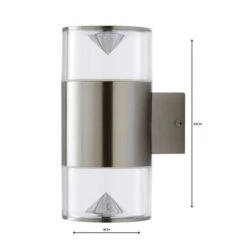 Aden 2 Light Steel Outdoor Wall Light 13 Aden 2 Light Steel Outdoor Wall Light -Dunelm 1000137345 alt04