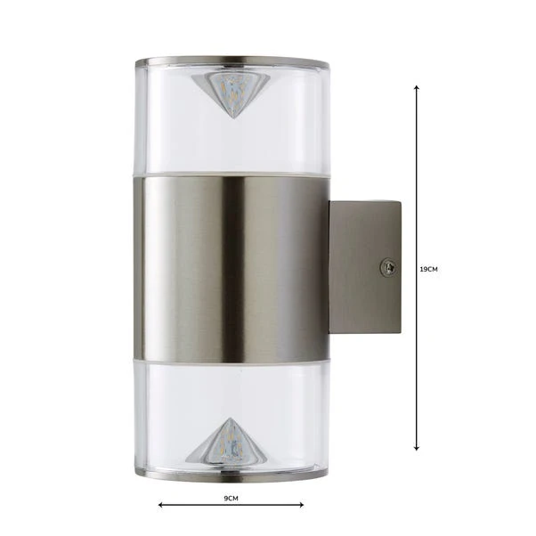 Aden 2 Light Steel Outdoor Wall Light 7 Aden 2 Light Steel Outdoor Wall Light - Image 5