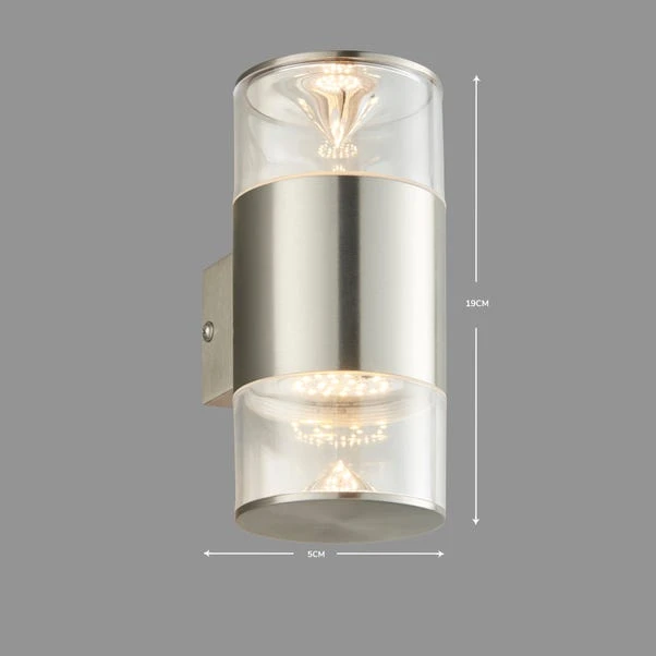 Aden 2 Light Steel Outdoor Wall Light 9 Aden 2 Light Steel Outdoor Wall Light - Image 7