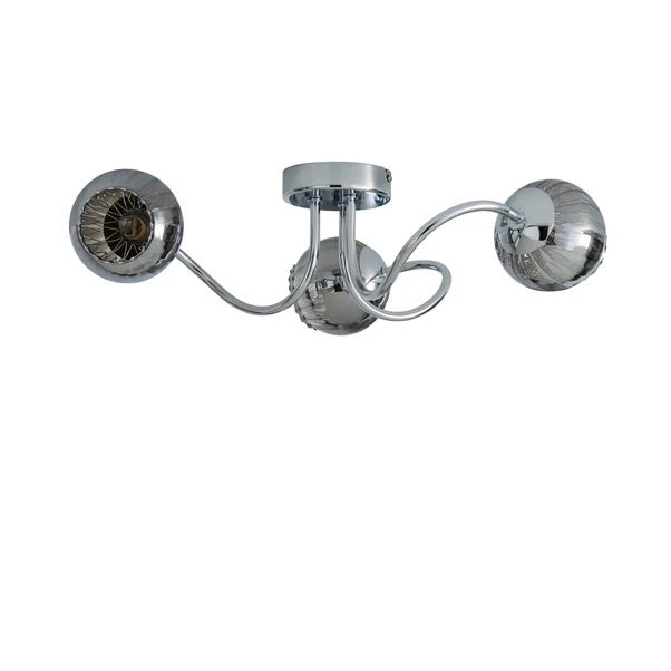 Arta 3 Light Semi Flush Chrome Ceiling Light 7 Arta 3 Light Semi Flush Chrome Ceiling Light - Image 5