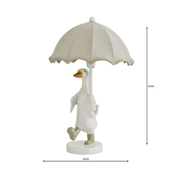 Darcy Resin Duck White Table Lamp 7 Darcy Resin Duck White Table Lamp - Image 5