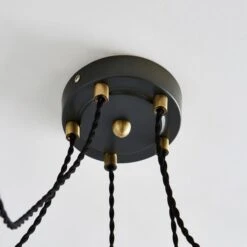 Logan 5 Light Spider Antique Brass Industrial Cluster Flex Ceiling Light 12 Logan 5 Light Spider Antique Brass Industrial Cluster Flex Ceiling Light -Dunelm 1000139088 alt02
