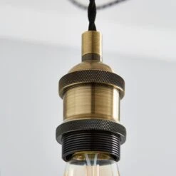 Logan 5 Light Spider Antique Brass Industrial Cluster Flex Ceiling Light 13 Logan 5 Light Spider Antique Brass Industrial Cluster Flex Ceiling Light -Dunelm 1000139088 alt03