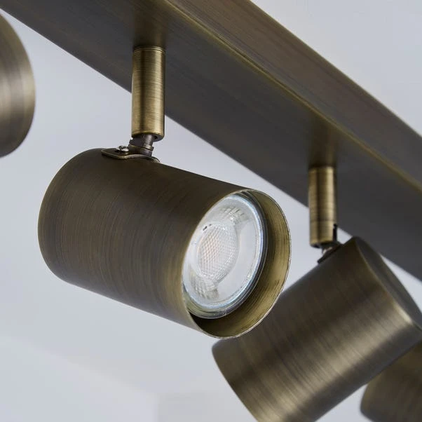 Newark Antique Bronze 4 Light Semi Flush Spotlight Bar 6 Newark Antique Bronze 4 Light Semi Flush Spotlight Bar - Image 4