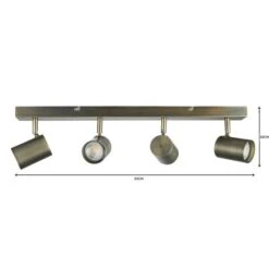 Newark Antique Bronze 4 Light Semi Flush Spotlight Bar 14 Newark Antique Bronze 4 Light Semi Flush Spotlight Bar -Dunelm 1000149076 alt06