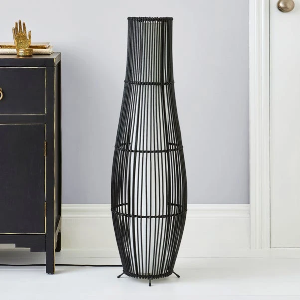 Alec Natural Cane Black Floor Lamp 4 Alec Natural Cane Black Floor Lamp - Image 2
