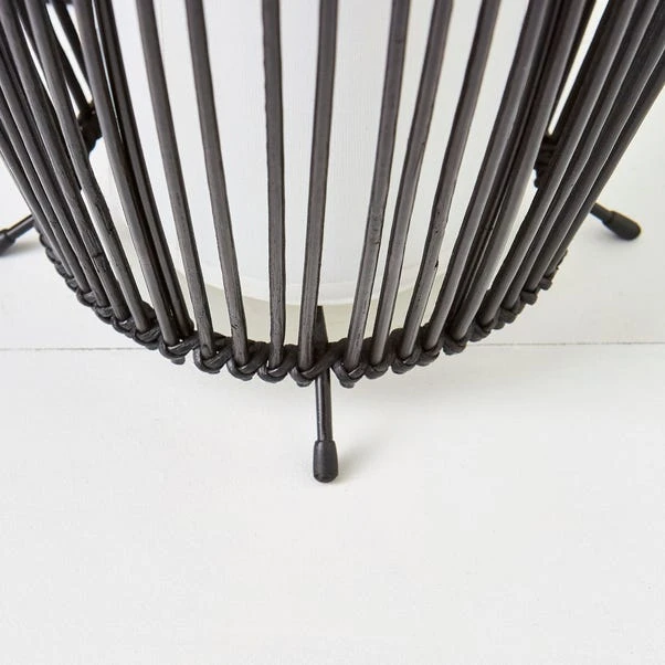 Alec Natural Cane Black Floor Lamp 5 Alec Natural Cane Black Floor Lamp - Image 3