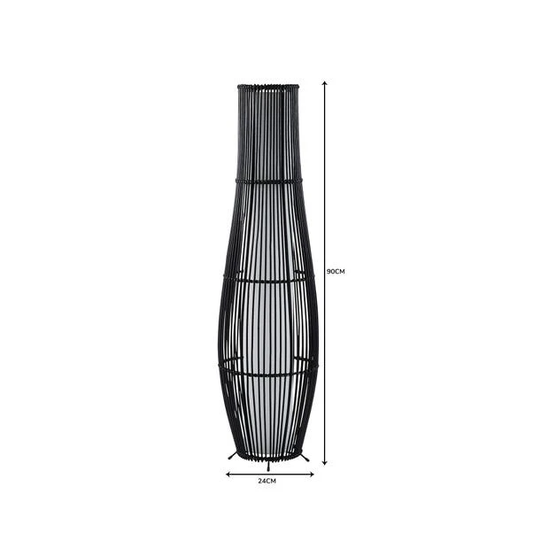 Alec Natural Cane Black Floor Lamp 8 Alec Natural Cane Black Floor Lamp - Image 6