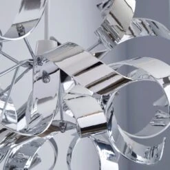 Iris Ribbon Chrome Easy Fit Pendant 10 Iris Ribbon Chrome Easy Fit Pendant -Dunelm 1000149095 alt02