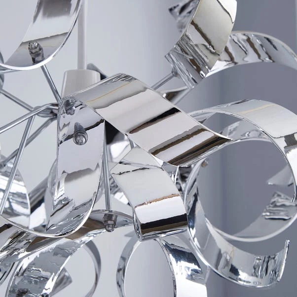 Iris Ribbon Chrome Easy Fit Pendant 5 Iris Ribbon Chrome Easy Fit Pendant - Image 3