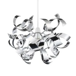 Iris Ribbon Chrome Easy Fit Pendant 11 Iris Ribbon Chrome Easy Fit Pendant -Dunelm 1000149095 alt05