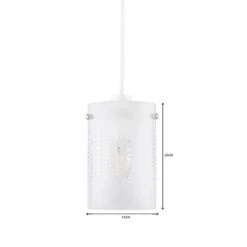 Grayson Dot Glass White Easy Fit Pendant Shade -Dunelm 1000149113 alt06