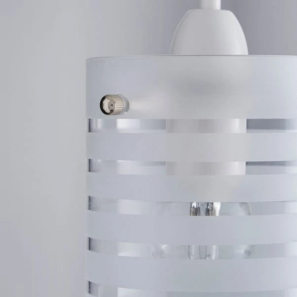 Grayson Stripe Glass White Easy Fit Pendant Shade 5 Grayson Stripe Glass White Easy Fit Pendant Shade - Image 3