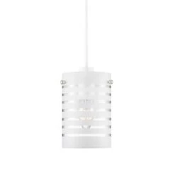 Grayson Stripe Glass White Easy Fit Pendant Shade 11 Grayson Stripe Glass White Easy Fit Pendant Shade -Dunelm 1000149114 alt05