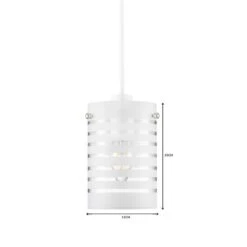 Grayson Stripe Glass White Easy Fit Pendant Shade 12 Grayson Stripe Glass White Easy Fit Pendant Shade -Dunelm 1000149114 alt06