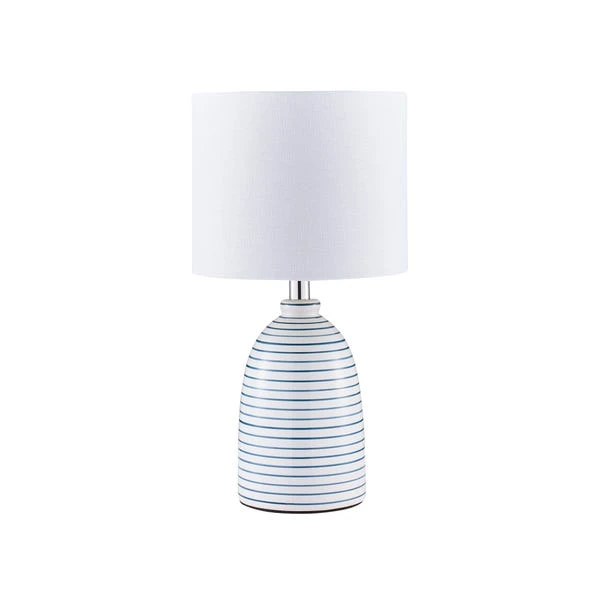 Tenby Ceramic White And Blue Table Lamp 7 Tenby Ceramic White And Blue Table Lamp - Image 5