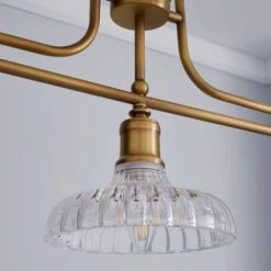 Colt Antique Brass 3 Light Diner Ceiling Light 11 Colt Antique Brass 3 Light Diner Ceiling Light -Dunelm 1000149131 alt02