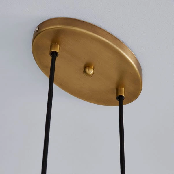 Colt Antique Brass 3 Light Diner Ceiling Light 6 Colt Antique Brass 3 Light Diner Ceiling Light - Image 4