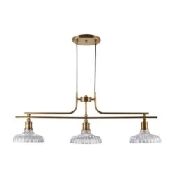 Colt Antique Brass 3 Light Diner Ceiling Light 13 Colt Antique Brass 3 Light Diner Ceiling Light -Dunelm 1000149131 alt05