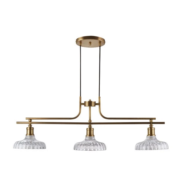 Colt Antique Brass 3 Light Diner Ceiling Light 7 Colt Antique Brass 3 Light Diner Ceiling Light - Image 5