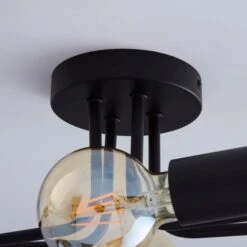 Kacy Black 4 Light Semi Flush Ceiling Light -Dunelm 1000157752 alt02